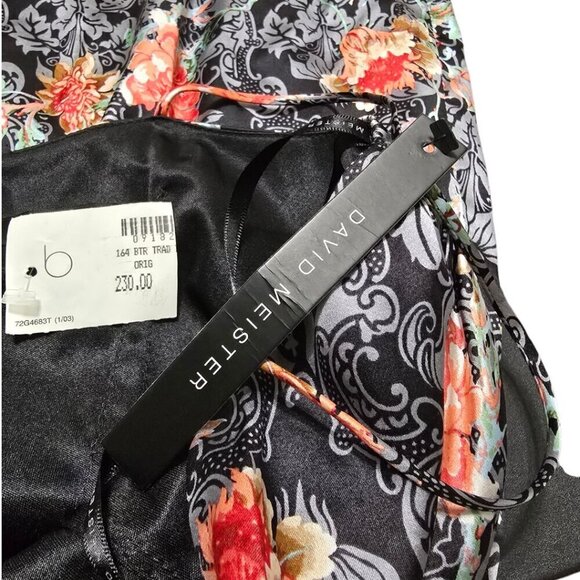 David Meister NWT Silk Floral Paisley Spaghetti Strap Slip Dress Sz 8 - Picture 10 of 13